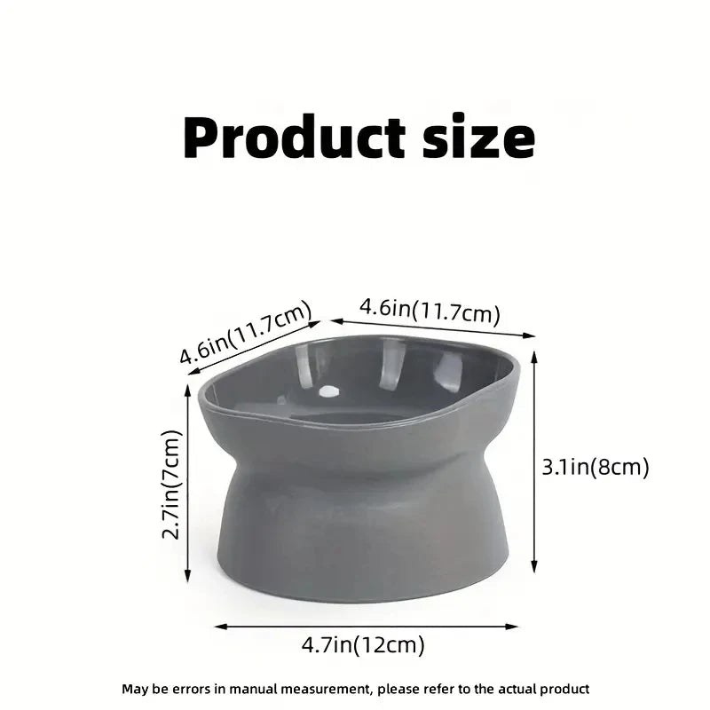 Anti-Rollover, Wide-Opening Feeding Bowl for Cats
