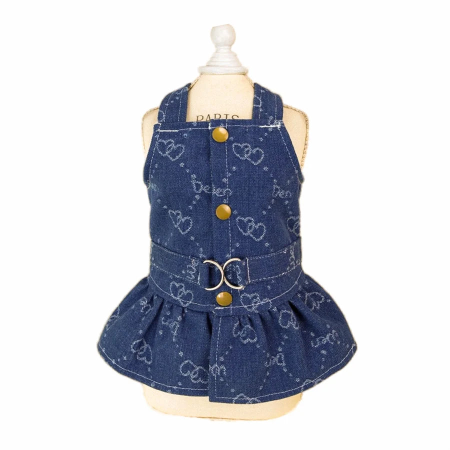 Denim Harness Dress for Small Dogs (Spring/Summer) 💙👗🐾