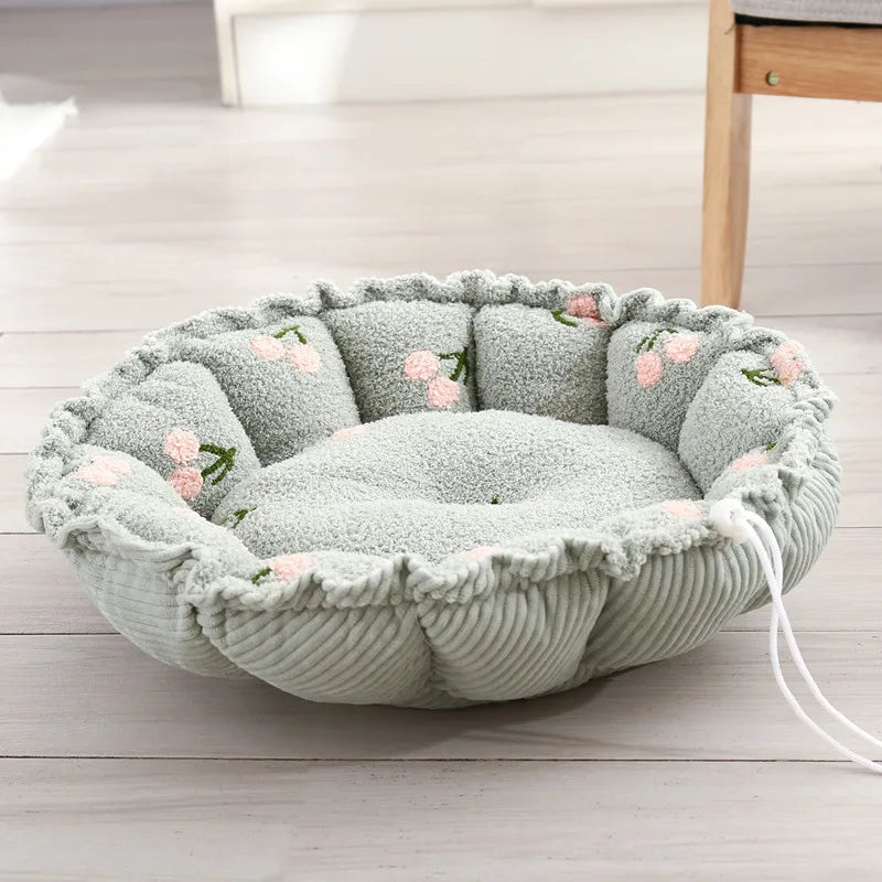 2-in-1 Adjustable Pumpkin Pet Bed (Cloud Velvet Nest + Cozy Cushion) 🎃✨