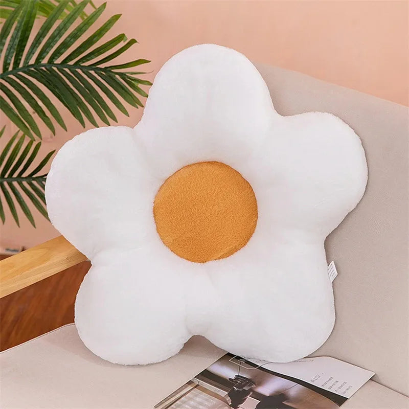 Flower Plush Pet Bed Mat – Soft Washable Cushion for Cats & Small Dogs, Cute Room Decor (30cm)