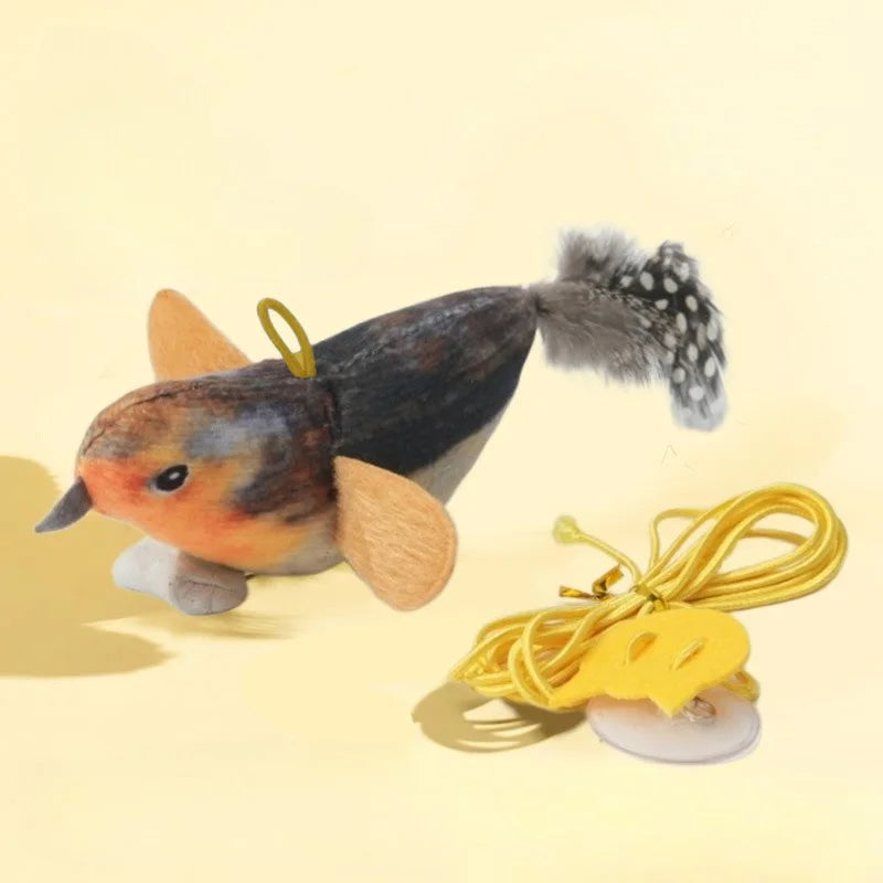 🐦🐛Chirpy Bird Interactive Cat Toy