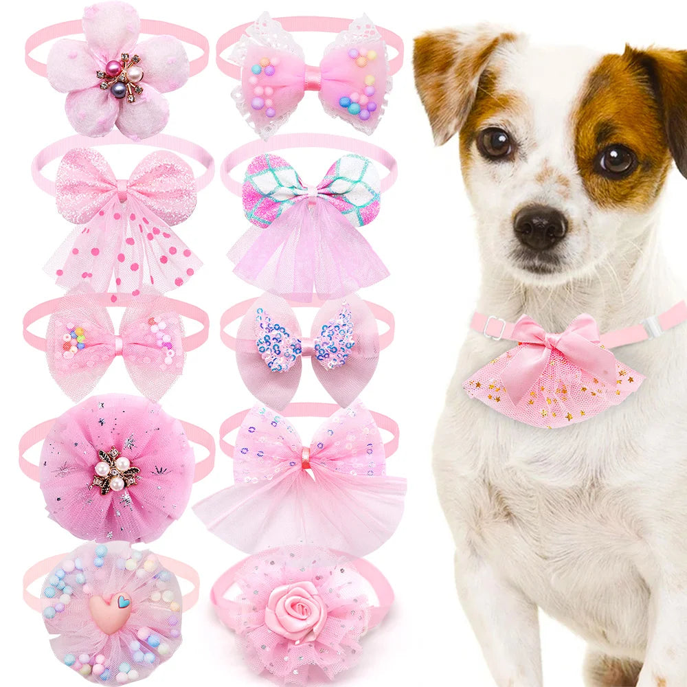 Lace Bow Collar Charms Set – 10pcs