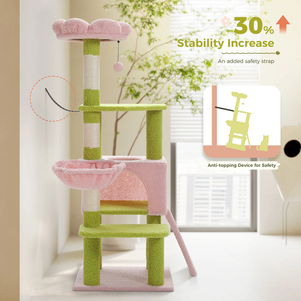 BloomNest Cat Tree (Green)