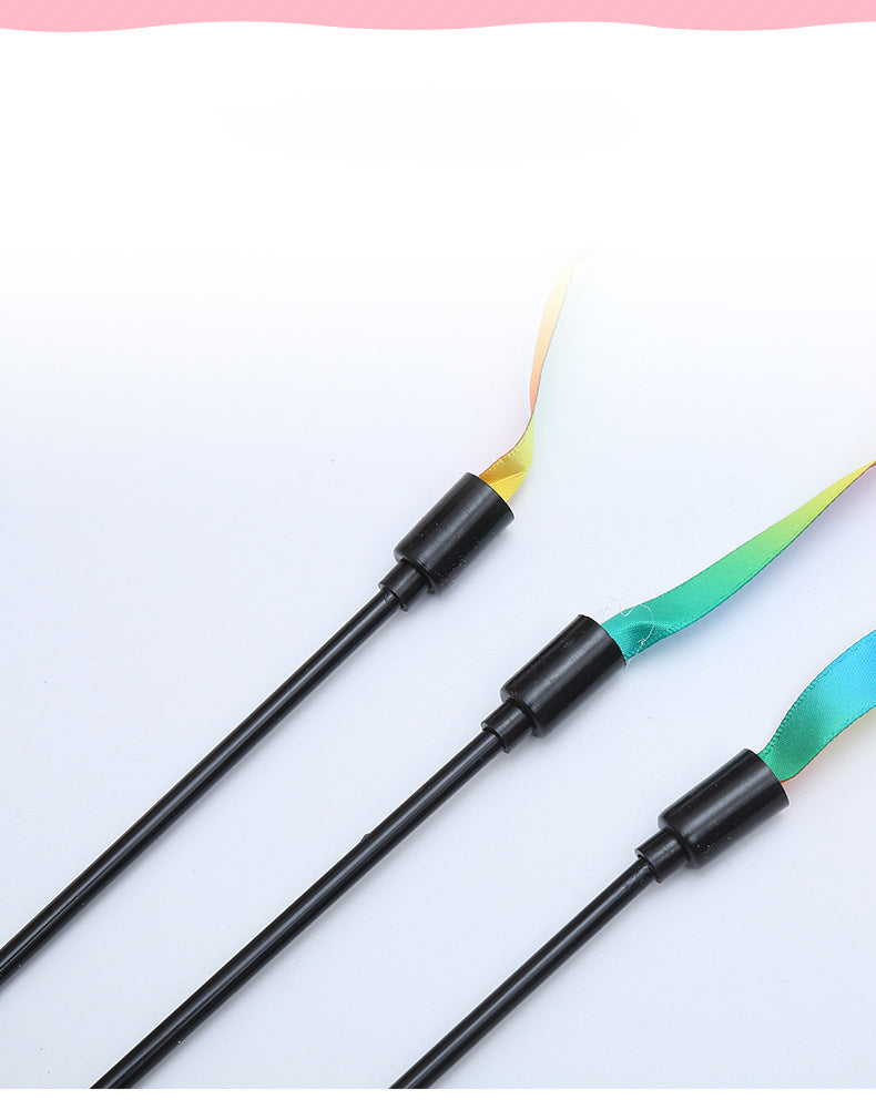 Silk Ribbon Feather Teaser Wand